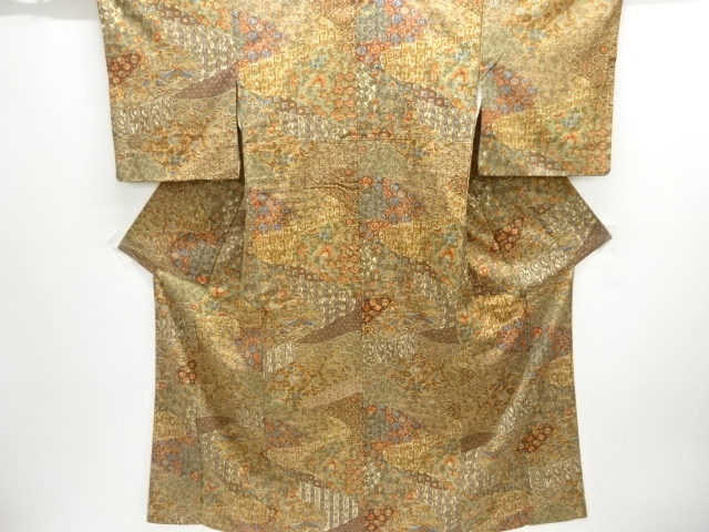 JAPANESE KIMONO / TSUMUGI / FLOWER & BIRD